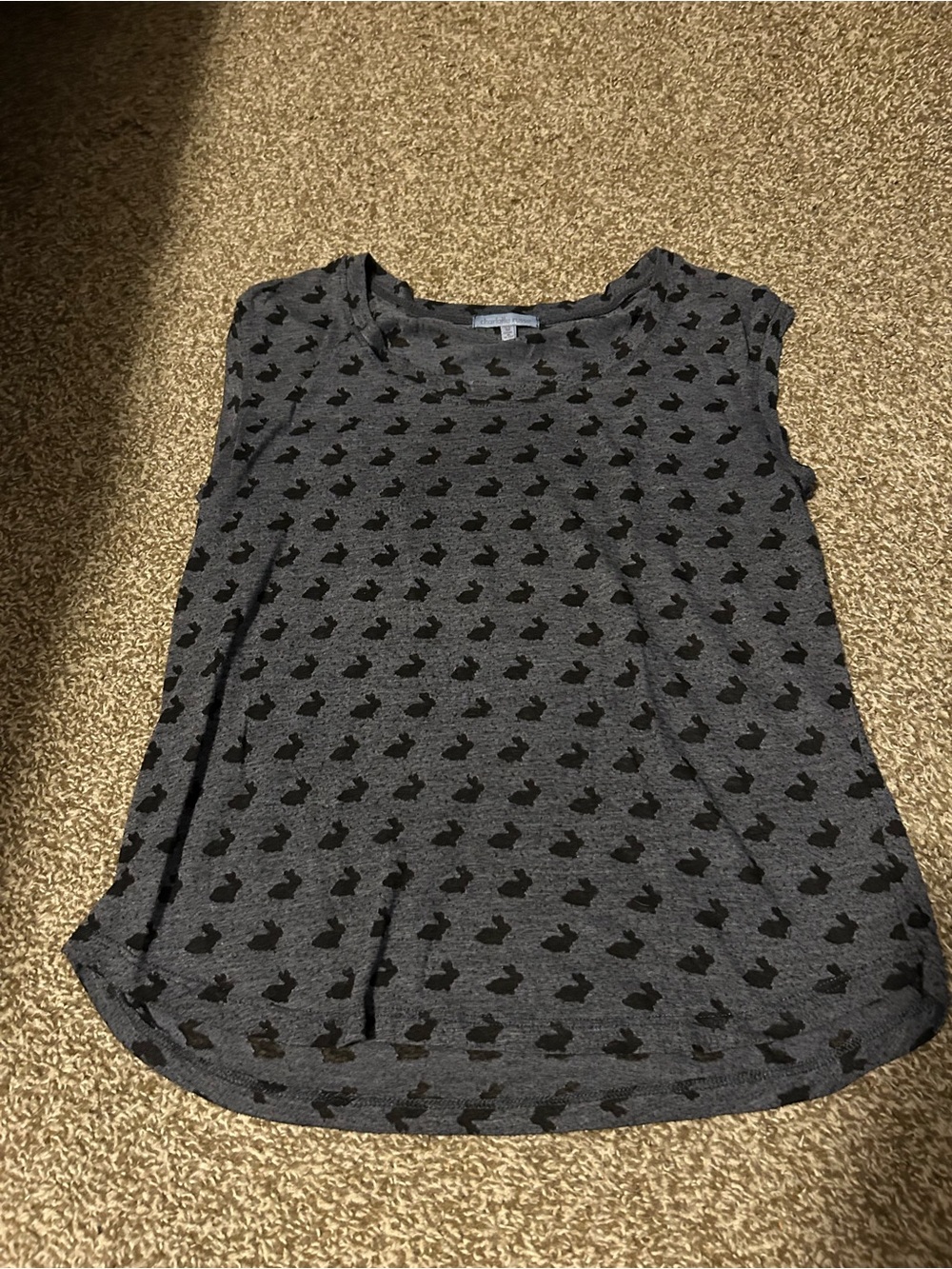 Charlotte Russe sheer Sleeveless Tank with Bunny Print